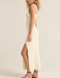 Eleena Knit Crochet Midi Dress