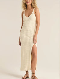 Eleena Knit Crochet Midi Dress