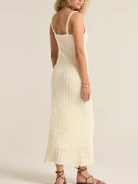 Eleena Knit Crochet Midi Dress