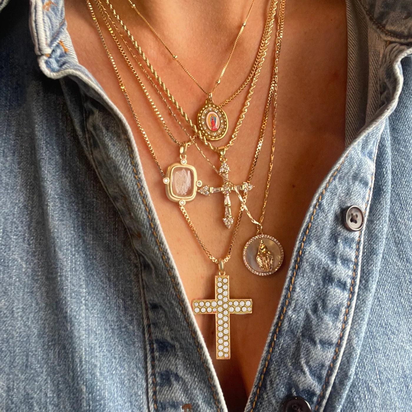 Elpis Cross Necklace