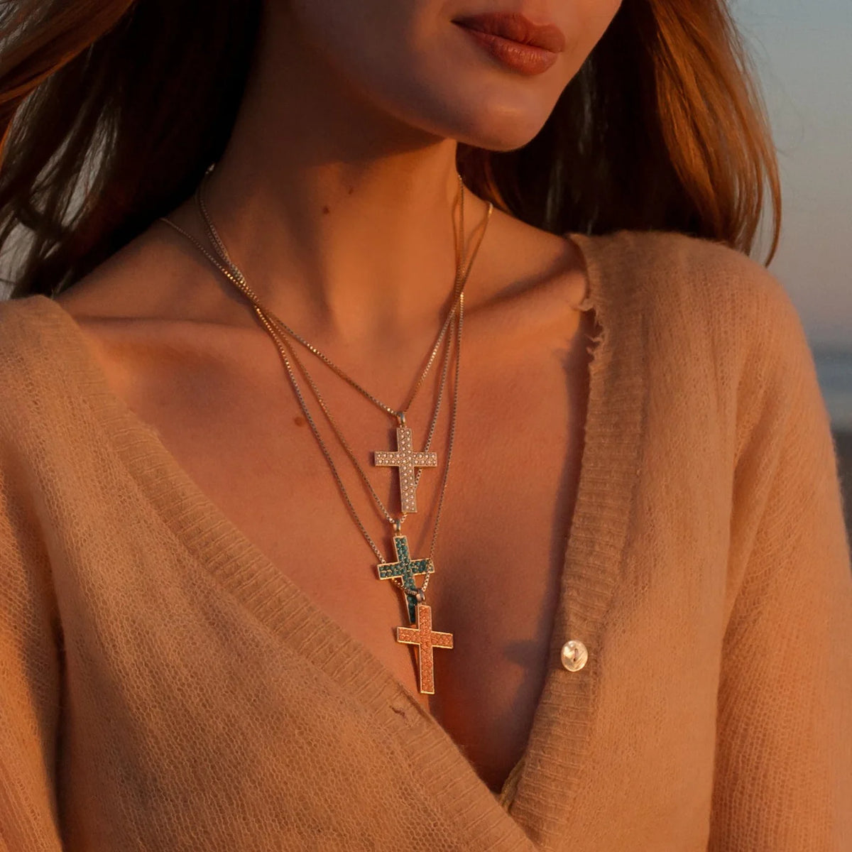 Elpis Cross Necklace