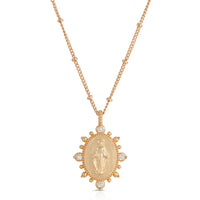 Lady Lourdes Pendant in Gold